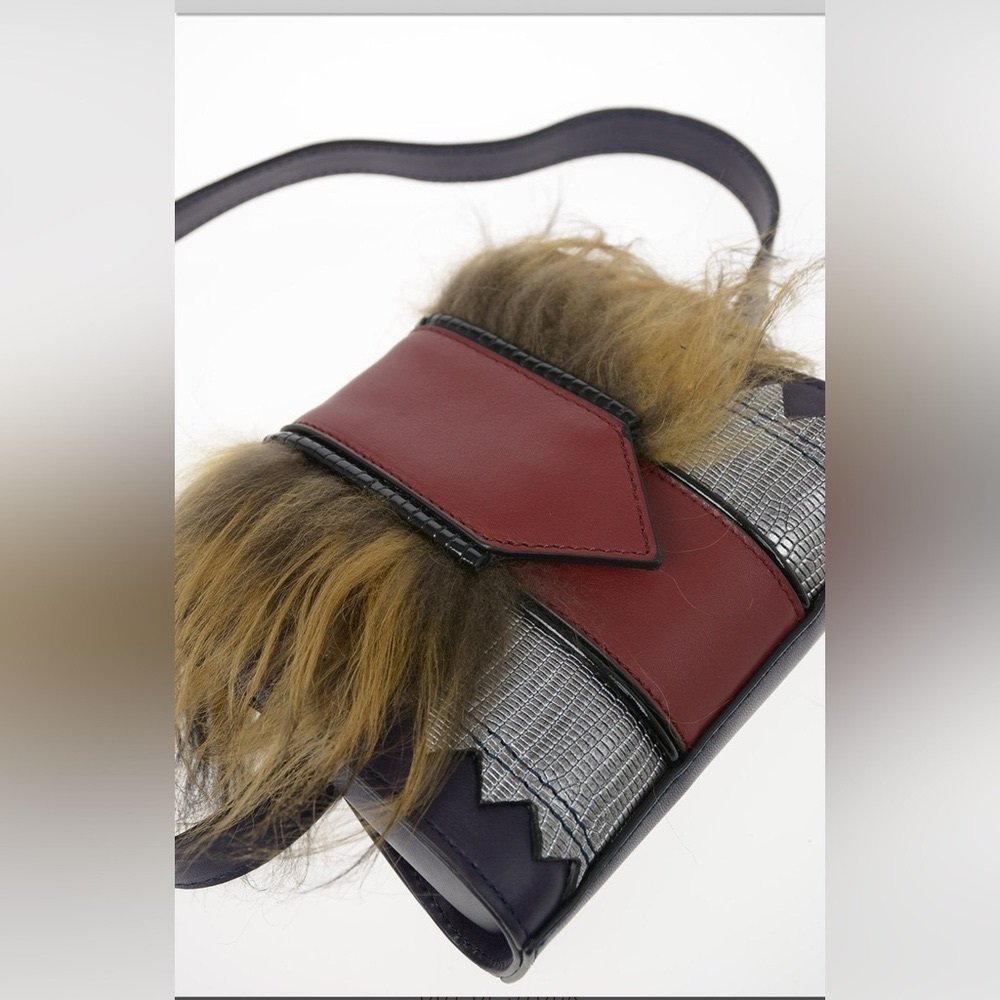 Just Cavalli Leather Colorful and Fur Bum Bag, Limited Edition NWOT